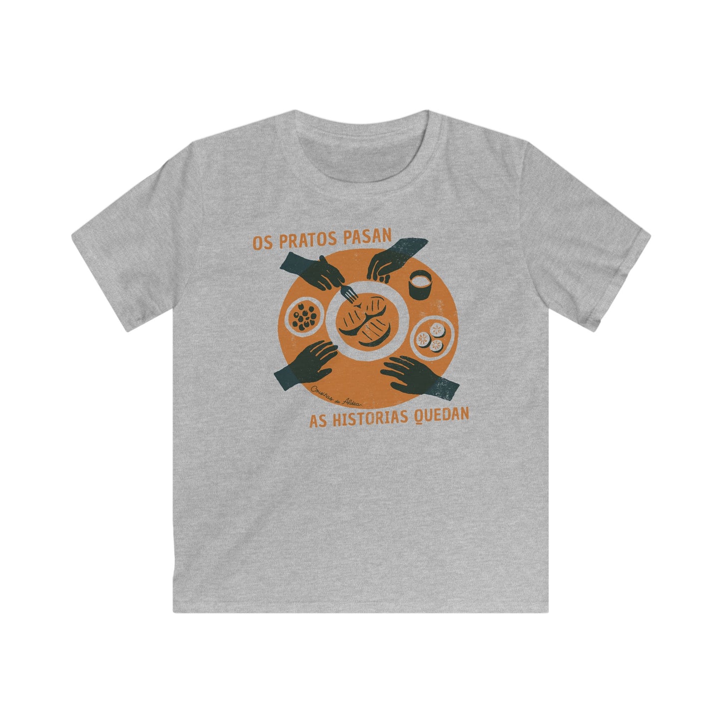 👦🏻👧🏻 Camisola Infantil - Os pratos pasan, as historias quedan