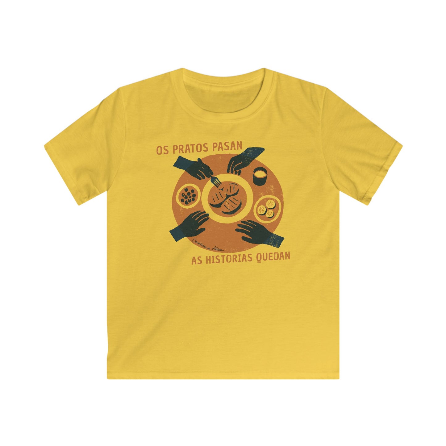 👦🏻👧🏻 Camisola Infantil - Os pratos pasan, as historias quedan