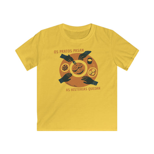 👦🏻👧🏻 Camisola Infantil - Os pratos pasan, as historias quedan