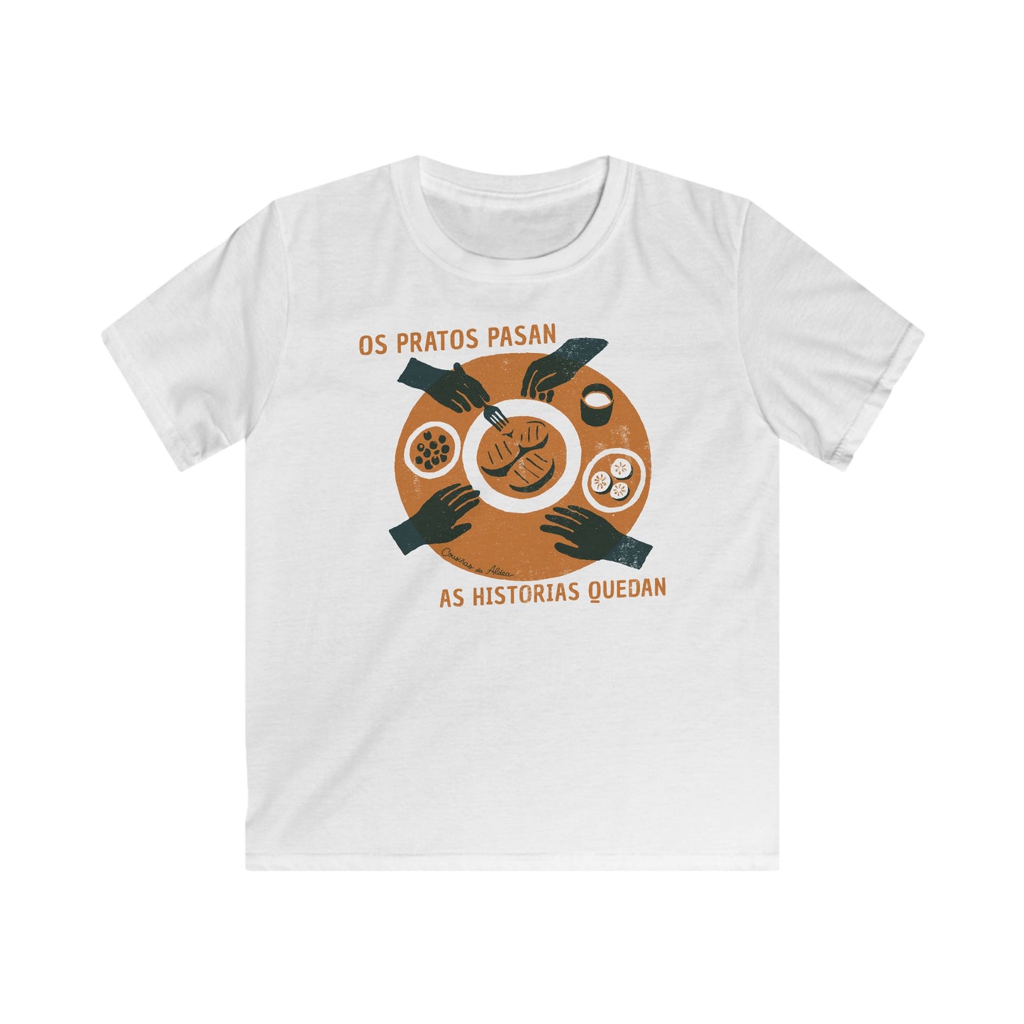 👦🏻👧🏻 Camisola Infantil - Os pratos pasan, as historias quedan