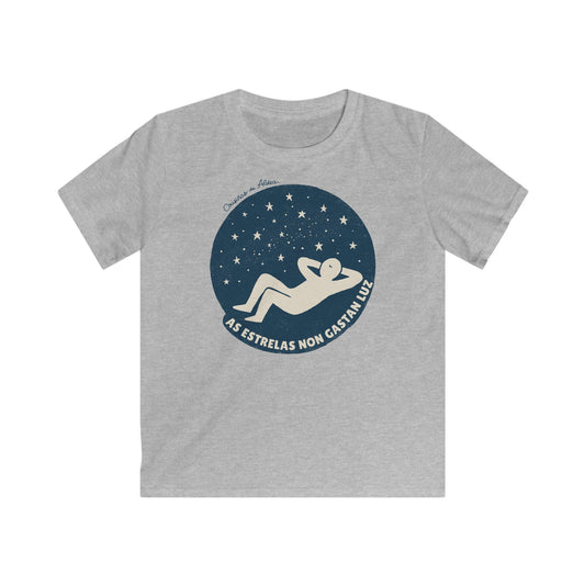 👦🏻👧🏻 Camisola Infantil - As estrelas non gastan luz