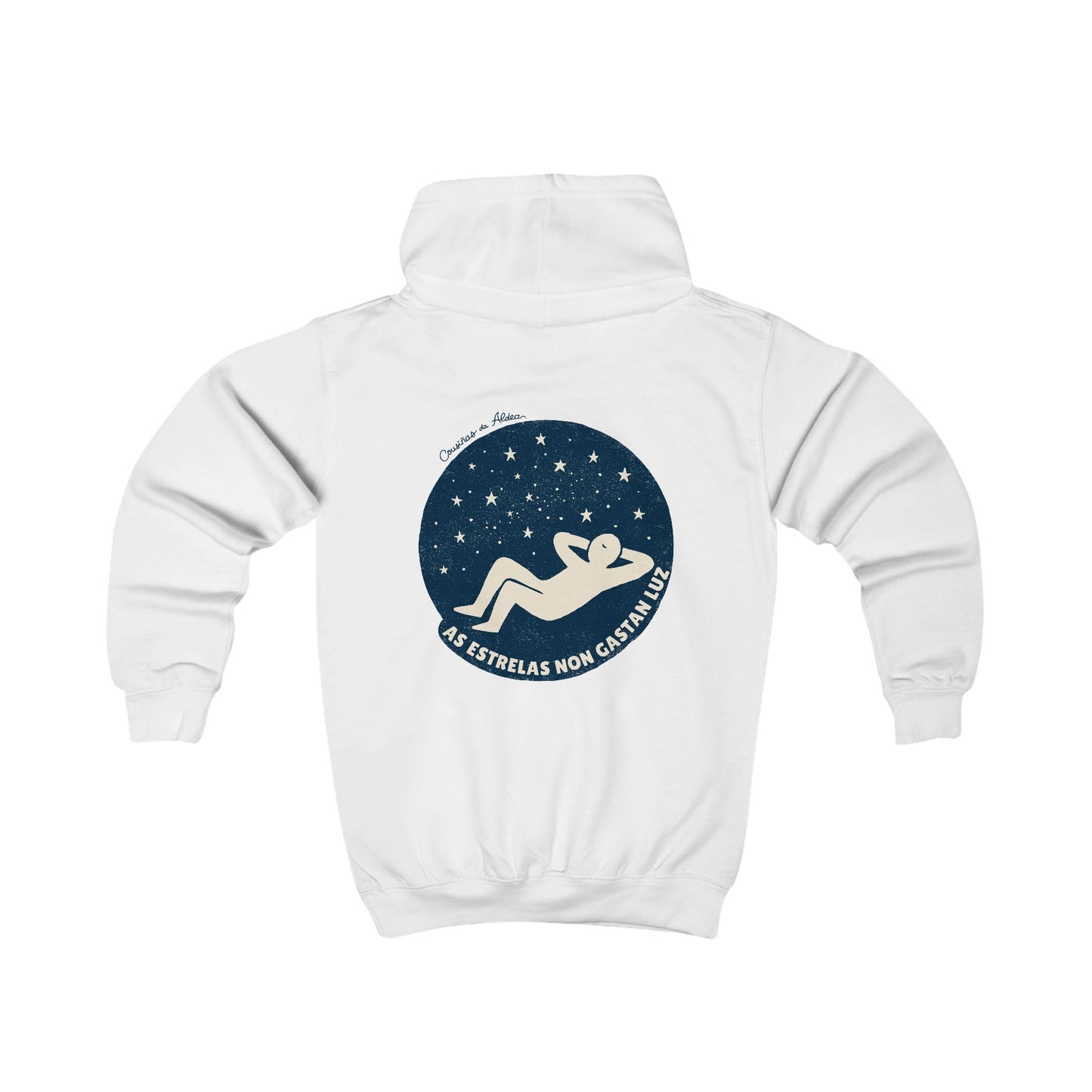 👦🏻👧🏻 Sudadeira Infantil - As estrelas non gastan luz